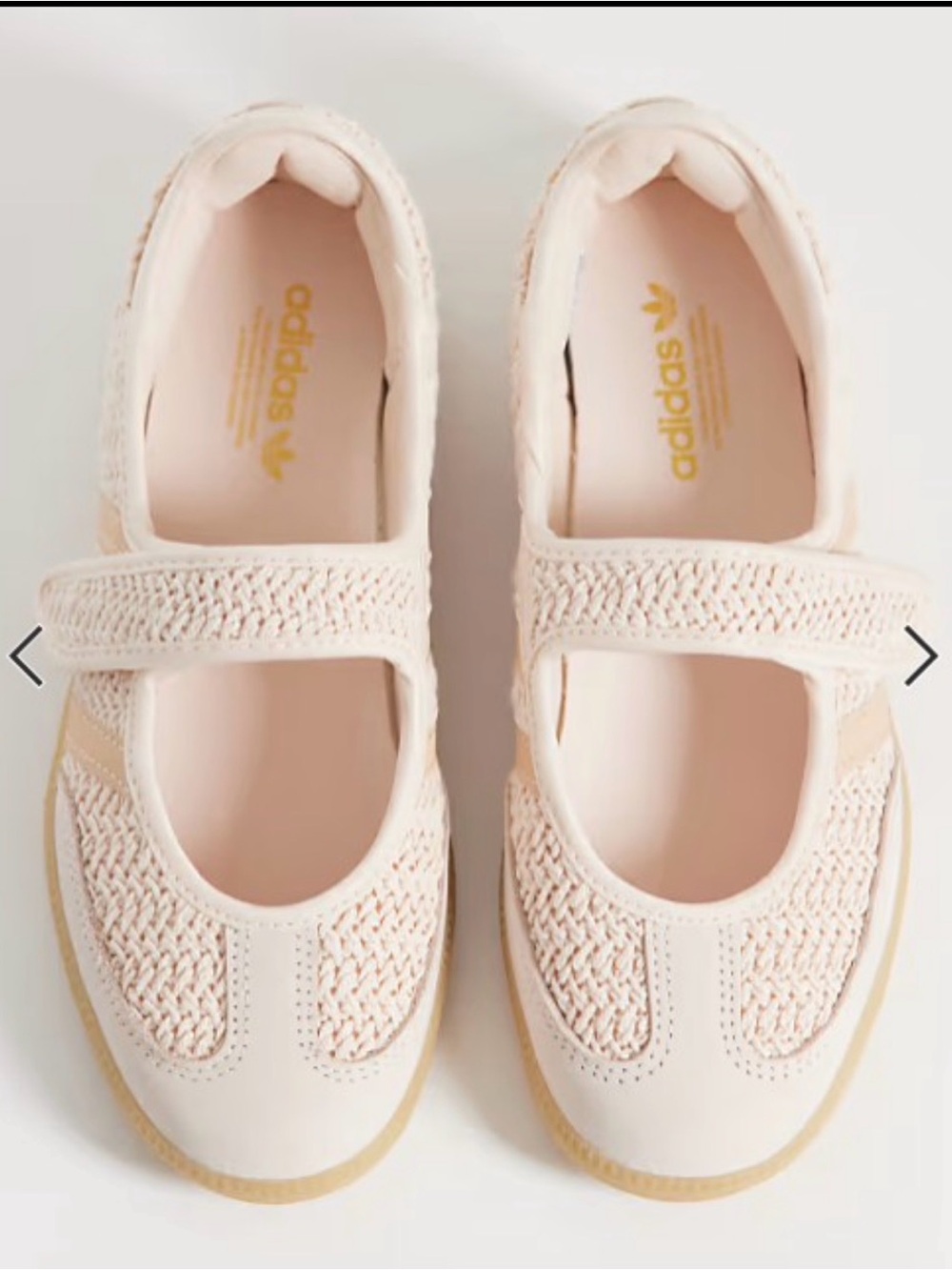 Women’s Adidas Mary Jane - Baby Pink Crochet